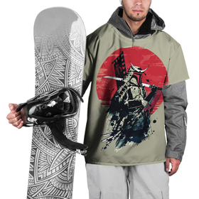 Накидка на куртку 3D с принтом Samurai man в Кировске, 100% полиэстер |  | бамбук | катана | сакура | самурай | япония