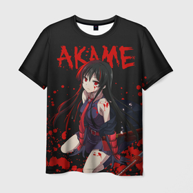 Мужская футболка 3D с принтом Убийца Акаме , 100% полиэфир | прямой крой, круглый вырез горловины, длина до линии бедер | akame | akame ga kill | anime | ga | japan | kill | акаме | акамэ | анимация | аниме | мультсериал | мультфильм | сериал | япония