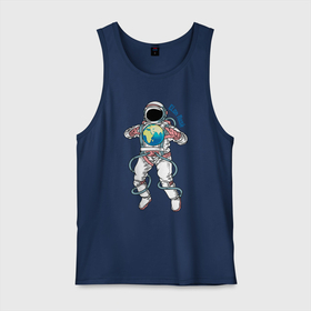 Мужская майка хлопок с принтом Космонавт Elon Musk левитирует Земным шаром в Курске, 100% хлопок |  | astronaut | celebrity | cosmonaut | cosmos | genius | gloves | planet | space | spacesuit | гений | знаменитость | космонавт | космос | перчатки | планета | скафандр