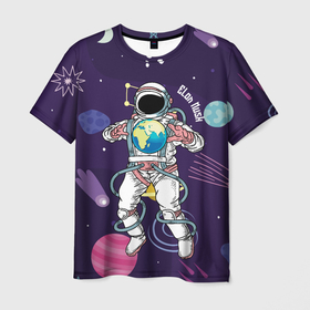 Мужская футболка 3D с принтом Elon Musk в Санкт-Петербурге, 100% полиэфир | прямой крой, круглый вырез горловины, длина до линии бедер | astronaut | celebrity | cosmonaut | cosmos | genius | gloves | planet | space | spacesuit | гений | знаменитость | космонавт | космос | перчатки | планета | скафандр