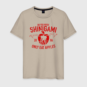 Мужская футболка хлопок с принтом Shinigami only eat apples , 100% хлопок | прямой крой, круглый вырез горловины, длина до линии бедер, слегка спущенное плечо. | anime | death note | kira | manga | ryuk | аниме | герой | детектив | детнот | детх нот | детхнот | дэсу ното | иероглиф | кандзи | кира | манга | миса | риюк | рьюзаки | рюзаки | рюк | синигами | тетрадка | эл | э