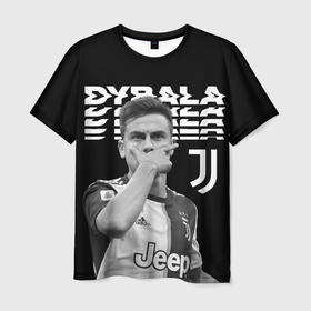 Мужская футболка 3D с принтом Paulo Dybala , 100% полиэфир | прямой крой, круглый вырез горловины, длина до линии бедер | дибала | знаменитости | пауло дибала | футболист | ювентус