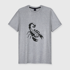 Мужская футболка хлопок Slim с принтом sсorpio,скорпион в Новосибирске, 92% хлопок, 8% лайкра | приталенный силуэт, круглый вырез ворота, длина до линии бедра, короткий рукав | sсorpio | артхаус | скорпион | черное на белом