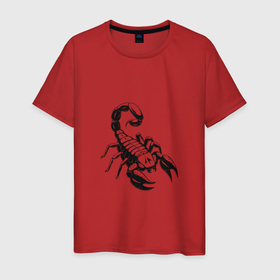 Мужская футболка хлопок с принтом sсorpio,скорпион в Курске, 100% хлопок | прямой крой, круглый вырез горловины, длина до линии бедер, слегка спущенное плечо. | sсorpio | артхаус | скорпион | черное на белом