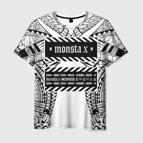 Мужская футболка 3D с принтом Monsta X в Тюмени, 100% полиэфир | прямой крой, круглый вырез горловины, длина до линии бедер | dramarama | edm | hyungwon | idol | im | j pop | jooheon | k pop | kihyun | kpop | minhyuk | mv | shownu | the code | wonho | вонхо | монста х | хип хоп
