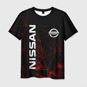 Мужская футболка 3D с принтом NISSAN в Кировске, 100% полиэфир | прямой крой, круглый вырез горловины, длина до линии бедер | nissan | авто | автомобиль | логотип | марка | машина | надпись | нисан | текстура