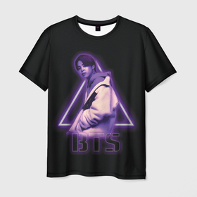 Мужская футболка 3D с принтом BTS в Екатеринбурге, 100% полиэфир | прямой крой, круглый вырез горловины, длина до линии бедер | bts | rm | бтс | ви | джей хоуп | джонгук | сюга | чимин | чин