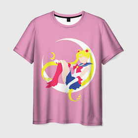 Мужская футболка 3D с принтом Сейлор мун в Белгороде, 100% полиэфир | прямой крой, круглый вырез горловины, длина до линии бедер | арт | вектор | девушка | нео королева серенити | рисунок | сейлор мун | усаги цукино
