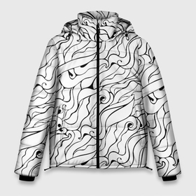 Мужская зимняя куртка 3D с принтом Черно-белые узоры в Новосибирске, верх — 100% полиэстер; подкладка — 100% полиэстер; утеплитель — 100% полиэстер | длина ниже бедра, свободный силуэт Оверсайз. Есть воротник-стойка, отстегивающийся капюшон и ветрозащитная планка. 

Боковые карманы с листочкой на кнопках и внутренний карман на молнии. | abstract | art | pattern | абстракционизм | абстракция | аниме | арт | брызги | волны | восточный | граффити | змеи | инь янь | искусство | кружево | линии | море | паттерн | текстура | тучи | узор | хавитки | черви