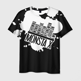 Мужская футболка 3D с принтом Monsta X в Тюмени, 100% полиэфир | прямой крой, круглый вырез горловины, длина до линии бедер | dramarama | edm | hyungwon | idol | im | j pop | jooheon | k pop | kihyun | kpop | minhyuk | mv | shownu | the code | wonho | вонхо | монста х | хип хоп
