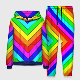 Мужской костюм 3D (с толстовкой) с принтом Rainbow Stripes в Санкт-Петербурге,  |  | Тематика изображения на принте: geometry | gradient | neon | геометрические | градиент | детям | кислота | кислотный | конус | красочный | линии | неоновые | пирамида | полоска | полосы | радуга | радужный | разноцветные | сочный | треугольники