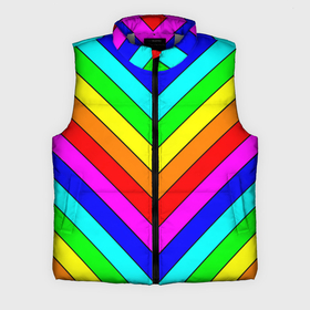 Мужской жилет утепленный 3D с принтом Rainbow Stripes в Петрозаводске,  |  | geometry | gradient | neon | геометрические | градиент | детям | кислота | кислотный | конус | красочный | линии | неоновые | пирамида | полоска | полосы | радуга | радужный | разноцветные | сочный | треугольники