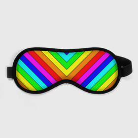 Маска для сна 3D с принтом Rainbow Stripes в Санкт-Петербурге, внешний слой — 100% полиэфир, внутренний слой — 100% хлопок, между ними — поролон |  | Тематика изображения на принте: geometry | gradient | neon | геометрические | градиент | детям | кислота | кислотный | конус | красочный | линии | неоновые | пирамида | полоска | полосы | радуга | радужный | разноцветные | сочный | треугольники