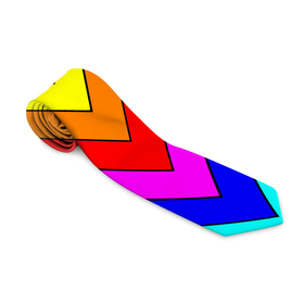 Галстук 3D с принтом Rainbow Stripes , 100% полиэстер | Длина 148 см; Плотность 150-180 г/м2 | Тематика изображения на принте: geometry | gradient | neon | геометрические | градиент | детям | кислота | кислотный | конус | красочный | линии | неоновые | пирамида | полоска | полосы | радуга | радужный | разноцветные | сочный | треугольники