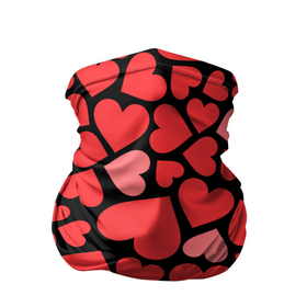 Бандана-труба 3D с принтом Сердца в Санкт-Петербурге, 100% полиэстер, ткань с особыми свойствами — Activecool | плотность 150‒180 г/м2; хорошо тянется, но сохраняет форму | i love you | love | любовь | сердечки | сердца | чувства | я тебя люблю