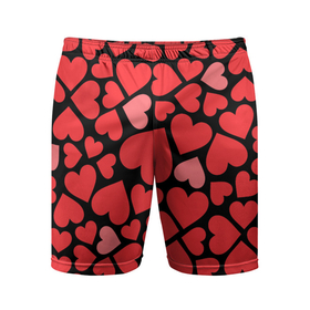Мужские шорты спортивные с принтом Сердца в Белгороде,  |  | i love you | love | любовь | сердечки | сердца | чувства | я тебя люблю