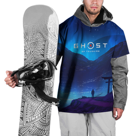 Накидка на куртку 3D с принтом Ghost of Tsushima в Тюмени, 100% полиэстер |  | Тематика изображения на принте: ghost of tsushima | горы | игра | природа | рисунок | япония
