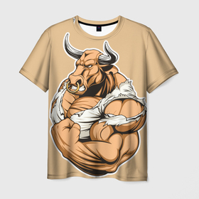 Мужская футболка 3D с принтом Bodybuilding B в Курске, 100% полиэфир | прямой крой, круглый вырез горловины, длина до линии бедер | бодибилдинг | гантели | спорт | штанга
