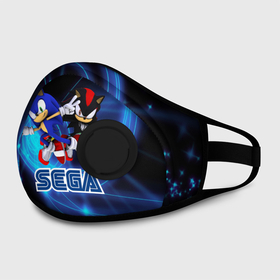 Маска из неопрена с принтом Sonic SEGA в городе Новоалтайск, неопрен 100% | Форма огибающая нос. Резинки для ушей с дополнительной резинкой на затылке. Клапан для выдоха для активного дыхания при занятиях спортом. Эластичный материал маски и окантовки для лучшего растяжения и прилегания маски.  | hedgehog | metal sonic | silver | silver the hedgehog | sonic | sonic boom | sonic the hedgehog | ёж сонник | игры | соник | фильмы