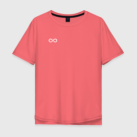 Мужская футболка хлопок Oversize с принтом Infinity в Екатеринбурге, 100% хлопок | свободный крой, круглый ворот, “спинка” длиннее передней части | infinity | абстракция | бесконечность | вечность
