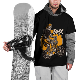 Накидка на куртку 3D с принтом BMX в Курске, 100% полиэстер |  | bicycle | bmx | skull | sport | x games | велик | велосипед | велоспорт | скелет | череп | экстремальный спорт