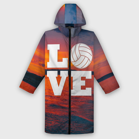 Дождевик унисекс 3D с принтом LOVE Volleyball в городе Новоалтайск,  |  | beach | i love | live | love | voleybal | volleyball | волебол | волейбол | волейболист | волейболистка | воллейбол | пляжный | я люблю