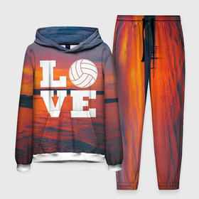 Мужской костюм 3D (с толстовкой) с принтом LOVE Volleyball ,  |  | beach | i love | live | love | voleybal | volleyball | волебол | волейбол | волейболист | волейболистка | воллейбол | пляжный | я люблю