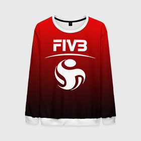 Мужской свитшот 3D с принтом FIVB ВОЛЕЙБОЛ в Новосибирске, 100% полиэстер с мягким внутренним слоем | круглый вырез горловины, мягкая резинка на манжетах и поясе, свободная посадка по фигуре | fivb | voleybal | volleyball | волебол | волейбол | волейбола | волейболист | волейболистка | воллейбол | международная | федерация | фивб