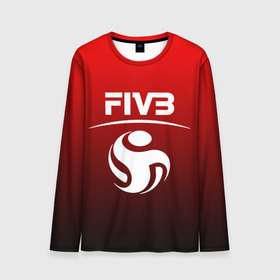 Мужской лонгслив 3D с принтом FIVB ВОЛЕЙБОЛ в Белгороде, 100% полиэстер | длинные рукава, круглый вырез горловины, полуприлегающий силуэт | fivb | voleybal | volleyball | волебол | волейбол | волейбола | волейболист | волейболистка | воллейбол | международная | федерация | фивб