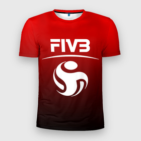 Мужская футболка 3D спортивная с принтом FIVB ВОЛЕЙБОЛ в Кировске, 100% полиэстер с улучшенными характеристиками | приталенный силуэт, круглая горловина, широкие плечи, сужается к линии бедра | fivb | voleybal | volleyball | волебол | волейбол | волейбола | волейболист | волейболистка | воллейбол | международная | федерация | фивб
