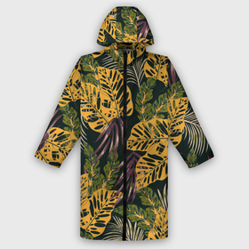 Дождевик унисекс 3D с принтом Тропический лес в городе Новоалтайск,  |  | 3d | flowers | forest | hawaii | leaf | leafs | palm | palms | summer | travel | tropical | vacation | гаваи | гавайи | гавайка | гавайская | лес | лето | листики | листки | листья | отпуск | пальма | пальмы | путешествия | рисунок | трехмерная 