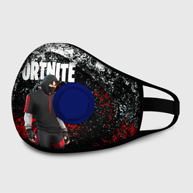 Маска из неопрена с принтом IKONIK FORTNITE в городе Новоалтайск, неопрен 100% | Форма огибающая нос. Резинки для ушей с дополнительной резинкой на затылке. Клапан для выдоха для активного дыхания при занятиях спортом. Эластичный материал маски и окантовки для лучшего растяжения и прилегания маски.  | 2019 | battle royale | chapter 2 | epic games | fortnite | game | season x | zombie | зомби | фортнайт