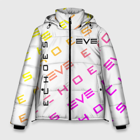 Мужская зимняя куртка 3D с принтом EVE ECHOES ИВ ЭХО в Екатеринбурге, верх — 100% полиэстер; подкладка — 100% полиэстер; утеплитель — 100% полиэстер | длина ниже бедра, свободный силуэт Оверсайз. Есть воротник-стойка, отстегивающийся капюшон и ветрозащитная планка. 

Боковые карманы с листочкой на кнопках и внутренний карман на молнии. | Тематика изображения на принте: echo | echoes | eve | game | games | logo | online | space | ев онлайн | ев эхо | еве | ив онлайн | ив эхо | игра | игры | космос | лого | логотип | логотипы | онлайн | символ | символы | эхо | эхос