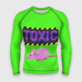 Мужской рашгард 3D с принтом Toxic в Санкт-Петербурге,  |  | animals | rat | toxic | животные | крыса | токсик