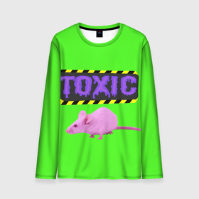 Мужской лонгслив 3D с принтом Toxic в Санкт-Петербурге, 100% полиэстер | длинные рукава, круглый вырез горловины, полуприлегающий силуэт | animals | rat | toxic | животные | крыса | токсик