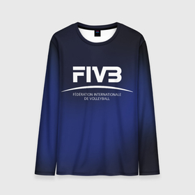 Мужской лонгслив 3D с принтом FIVB Volleyball в Белгороде, 100% полиэстер | длинные рукава, круглый вырез горловины, полуприлегающий силуэт | fivb | voleybal | volleyball | волебол | волейбол | волейбола | волейболист | волейболистка | воллейбол | международная | федерация | фивб