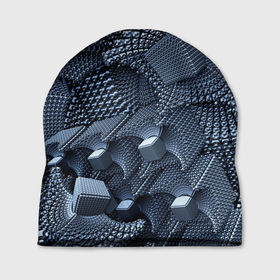 Шапка 3D с принтом геометрия в Екатеринбурге, 100% полиэстер | универсальный размер, печать по всей поверхности изделия | 3d | абстракция | геометрия | квадрат | хаотичность