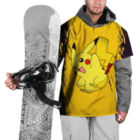 Накидка на куртку 3D с принтом Happy Pikachu , 100% полиэстер |  | anime | baby | cartoon | cute | kawaii | pika pika | pokemon | аниме | анимешные | глаза | детям | зайчик | зверек | кавайный | кот | котенок | кролик | малыш | милый | мордочка | мультяшный | няшный | пика пика | пикачу | покемон