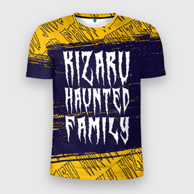 Мужская футболка 3D спортивная с принтом KIZARU / КИЗАРУ в Петрозаводске, 100% полиэстер с улучшенными характеристиками | приталенный силуэт, круглая горловина, широкие плечи, сужается к линии бедра | Тематика изображения на принте: family | haunted | kizaru | logo | music | rap | rapper | кизару | лого | логотип | логотипы | музыка | рэп | рэпер | рэперы | символ | символы | фэмили | хантед