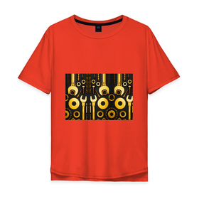 Мужская футболка хлопок Oversize с принтом КЛЮЧ ГАЙКА в Тюмени, 100% хлопок | свободный крой, круглый ворот, “спинка” длиннее передней части | автослесарь | гаечный ключ | гайка | ключ