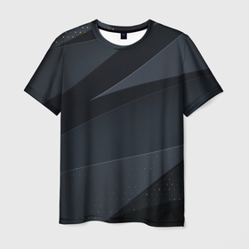Мужская футболка 3D с принтом Metalic gray в Петрозаводске, 100% полиэфир | прямой крой, круглый вырез горловины, длина до линии бедер | eweryday | gray | metalic | street | texture | tourism | walk | металлик | повседневный стиль | серый