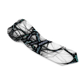 Галстук 3D с принтом NEIROLINK в Петрозаводске, 100% полиэстер | Длина 148 см; Плотность 150-180 г/м2 | Тематика изображения на принте: абстракция | веном | наука | нейронная сеть | нейроны | превращения | сети | узор | ученые