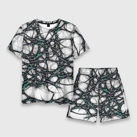 Мужской костюм с шортами 3D с принтом NEIROLINK в Курске,  |  | Тематика изображения на принте: абстракция | веном | наука | нейронная сеть | нейроны | превращения | сети | узор | ученые