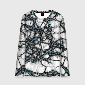 Мужской лонгслив 3D с принтом NEIROLINK в Белгороде, 100% полиэстер | длинные рукава, круглый вырез горловины, полуприлегающий силуэт | Тематика изображения на принте: абстракция | веном | наука | нейронная сеть | нейроны | превращения | сети | узор | ученые