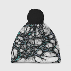 Шапка 3D c помпоном с принтом NEIROLINK в Белгороде, 100% полиэстер | универсальный размер, печать по всей поверхности изделия | абстракция | веном | наука | нейронная сеть | нейроны | превращения | сети | узор | ученые