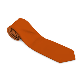Галстук 3D с принтом Радуга v6 - оранжевый в Курске, 100% полиэстер | Длина 148 см; Плотность 150-180 г/м2 | Тематика изображения на принте: без дизайна | без картинки | одноцветные | оранжевый
