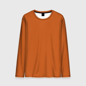 Мужской лонгслив 3D с принтом Радуга v6   оранжевый в Петрозаводске, 100% полиэстер | длинные рукава, круглый вырез горловины, полуприлегающий силуэт | без дизайна | без картинки | одноцветные | оранжевый