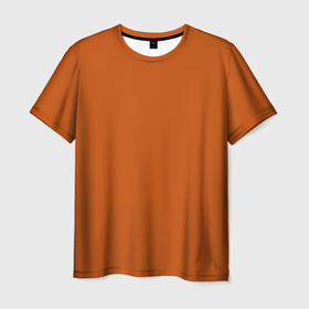 Мужская футболка 3D с принтом Радуга v6   оранжевый в Тюмени, 100% полиэфир | прямой крой, круглый вырез горловины, длина до линии бедер | без дизайна | без картинки | одноцветные | оранжевый