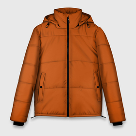 Мужская зимняя куртка 3D с принтом Радуга v6 - оранжевый в Петрозаводске, верх — 100% полиэстер; подкладка — 100% полиэстер; утеплитель — 100% полиэстер | длина ниже бедра, свободный силуэт Оверсайз. Есть воротник-стойка, отстегивающийся капюшон и ветрозащитная планка. 

Боковые карманы с листочкой на кнопках и внутренний карман на молнии. | без дизайна | без картинки | одноцветные | оранжевый