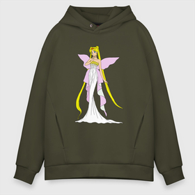 Мужское худи Oversize хлопок с принтом Sailor Moon Серенити в Курске, френч-терри — 70% хлопок, 30% полиэстер. Мягкий теплый начес внутри —100% хлопок | боковые карманы, эластичные манжеты и нижняя кромка, капюшон на магнитной кнопке | bunny | luna | princess | serenity | stars | usagi | wings | ангел | волосы | девушка | детям | звездная | звезды | королева | корона | крылья | луна | любовь | малышка | марс | радуга | сейлор мун | токио | усаги цукино | школьные 